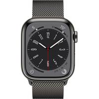 Умные часы Apple Watch Series 8 LTE 41 мм (корпус из нержавеющей стали, графит/миланский графитовый)