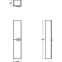  Ideal Standard Шкаф-пенал подвесной Tempo (белый) [E3243WG]