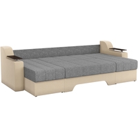 П-образный диван Mebelico Сенатор 59370 (рогожка, серый/бежевый)