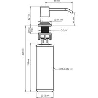 Дозатор для жидкого мыла Ulgran U-01 (310 серый)