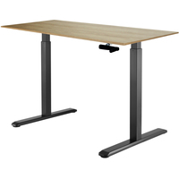 Стол для работы стоя ErgoSmart Manual Desk 1380x800x18 мм (дуб натуральный/черный)