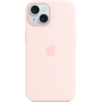 Чехол для телефона Apple MagSafe Silicone Case для iPhone 15 (светло-розовый)