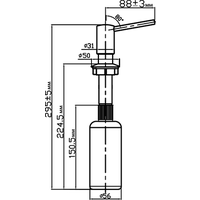 Дозатор для жидкого мыла Omoikiri OM-02-PVD-GM (вороненая сталь)