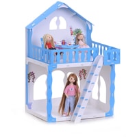 Кукольный домик Krasatoys Дом Марина с мебелью 000266 (белый/голубой)