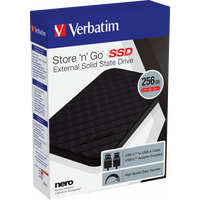 Внешний накопитель Verbatim Store ‘n’ Go USB 3.2 Gen1 256GB 53249 (черный)