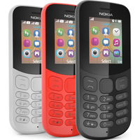 Кнопочный телефон Nokia 130 Dual SIM (2017) (красный)