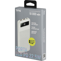 Внешний аккумулятор TFN Porta LCD PD 22.5W 10000mAh (белый)