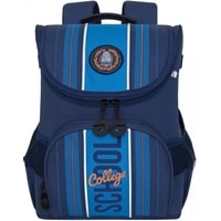 Школьный рюкзак Grizzly RAn-083-6 (синий/оранжевый)