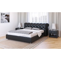 Кровать Bravo Мебель Эстель-1 160x200 (экокожа, черный)