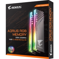 Оперативная память Gigabyte Aorus RGB 2x8GB DDR4 PC4-25600 GP-AR32C16S8K2HU416R