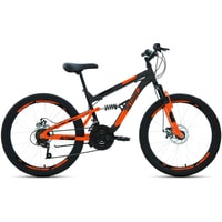 Велосипед Altair MTB FS 24 disc 2020 (серый/оранжевый)