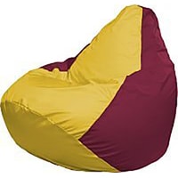 Кресло-мешок Flagman Груша Медиум Г1.1-265 (жёлтый/бордовый)