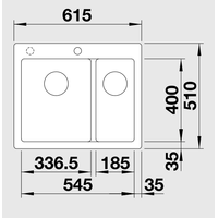 Кухонная мойка Blanco Pleon 6 Split (жемчужный) [521692]
