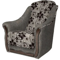 Интерьерное кресло Асмана Анна (рогожка цветок крупн коричневый/рогожка бежевый)