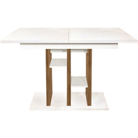 Кухонный стол ЭлиГард Best 118-157x76x80 (белый структурный/дуб канзас)