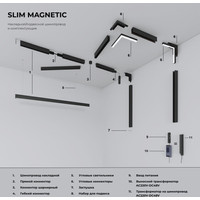 Соединитель треков Elektrostandard Slim Magnetic широкий для шинопровода 85088/00 a057203