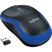 Мышь Logitech M185 (черный/синий)