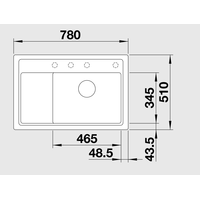 Кухонная мойка Blanco Zenar XL 6 S Compact (темная скала) [521513]