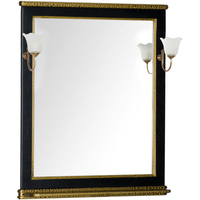  Aquanet Зеркало Валенса 80 00180293 (черный краколет/золото)