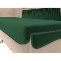 Угловой диван Лига диванов Сидней 263 левый 107372 (велюр, зеленый/бежевый)
