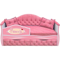 Кровать-тахта Настоящая мебель Иллюзия 170x80 (вельвет, темно-розовый)