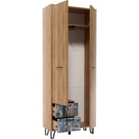 Шкаф распашной SV-Мебель Колибри Д двухстворчатый с ящиками (дуб делано/графика) в Могилеве