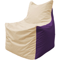 Кресло-мешок Flagman Фокс Ф2.1-132 (бежевый/фиолетовый)