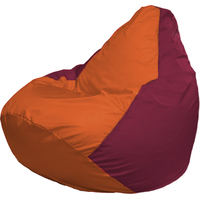 Кресло-мешок Flagman Груша Г2.1-222 (оранжевый/бордовый)