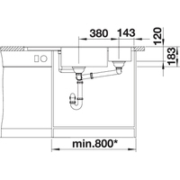 Кухонная мойка Blanco Delta II-F 525868 (черный)