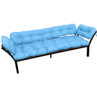 Садовый диван M-Group Дачный с подлокотниками 12170603 (голубая подушка) в Лиде