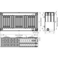Стальной панельный радиатор Лидея ЛУ 33-324 300x2400