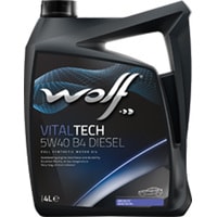 Моторное масло Wolf VitalTech 5W-40 B4 Diesel 4л