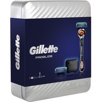 Подарочный набор Gillette Fusion Proglide 2 сменные кассеты + чехол 7702018565085