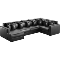 П-образный диван Mebelico Мэдисон 59235 (экокожа, черный)