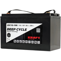 Автомобильный аккумулятор KRAFT 12V-118Ah(C20) L+ (118 А·ч)