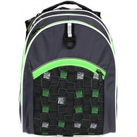 Школьный рюкзак Polikom 3449 (серый/зеленый)