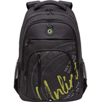 Городской рюкзак Grizzly RU-336-3 (черный/салатовый)
