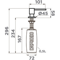 Дозатор для жидкого мыла Omoikiri OM-03 C (хром)