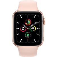 Умные часы Apple Watch SE 44 мм (алюминий золотистый/розовый песок) в Пинске
