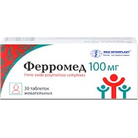 Витамины, минералы Med-Interplast Ферромед, 100 мг, 30 жев. табл.
