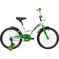 Детский велосипед Novatrack Strike 20 (белый/зеленый)