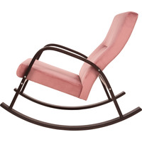 Кресло-качалка Мебелик Ирса (пудровый/венге)