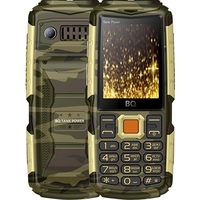 Кнопочный телефон BQ-Mobile BQ-2430 Tank Power (камуфляж/золотистый)