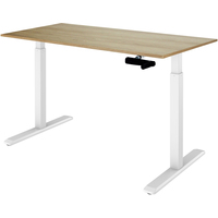Стол для работы стоя ErgoSmart Manual Desk 1380x800x18 мм (дуб натуральный/белый)