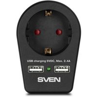 Сетевой фильтр SVEN SF-S1U (черный)