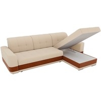 Угловой диван Mebelico Честер 61122 (правый, рогожка, бежевый/коричневый)