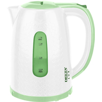 Электрический чайник Delta DL-1057 (белый/зеленый)