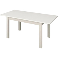 Кухонный стол Senira Кастусь 110-145x70 (белый/белый)