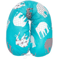 Подушка для беременных Amarobaby Слоники AMARO-4001-S (голубой)