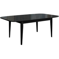 Кухонный стол Васанти плюс Партнер ПС-8 120-160x80 (черный глянец/черный)